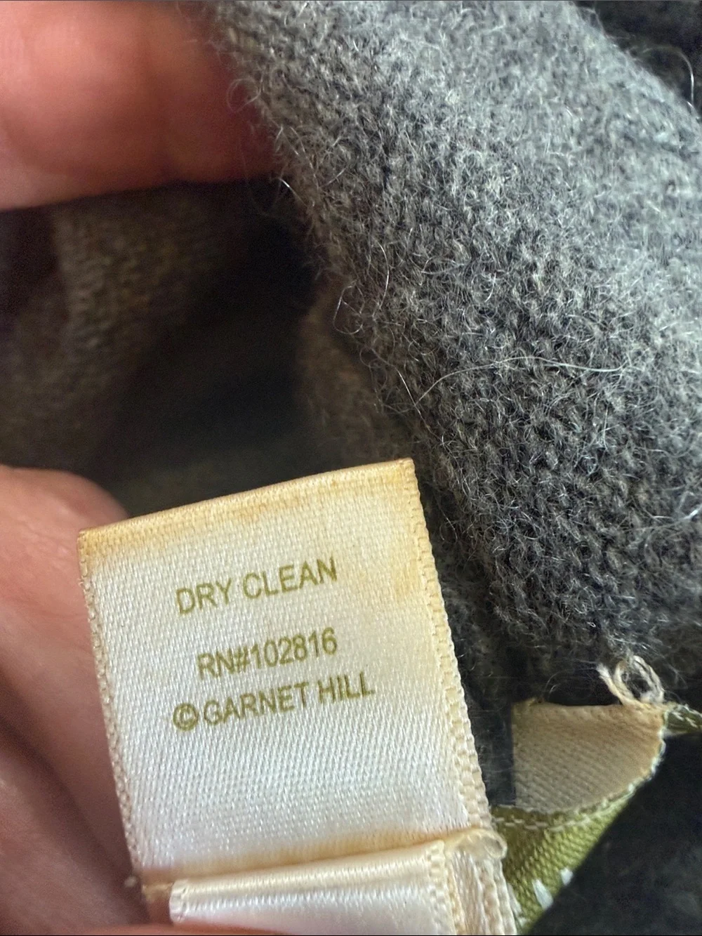 GARNET HILL 100% cashmere ribbed beanie good condition gray
